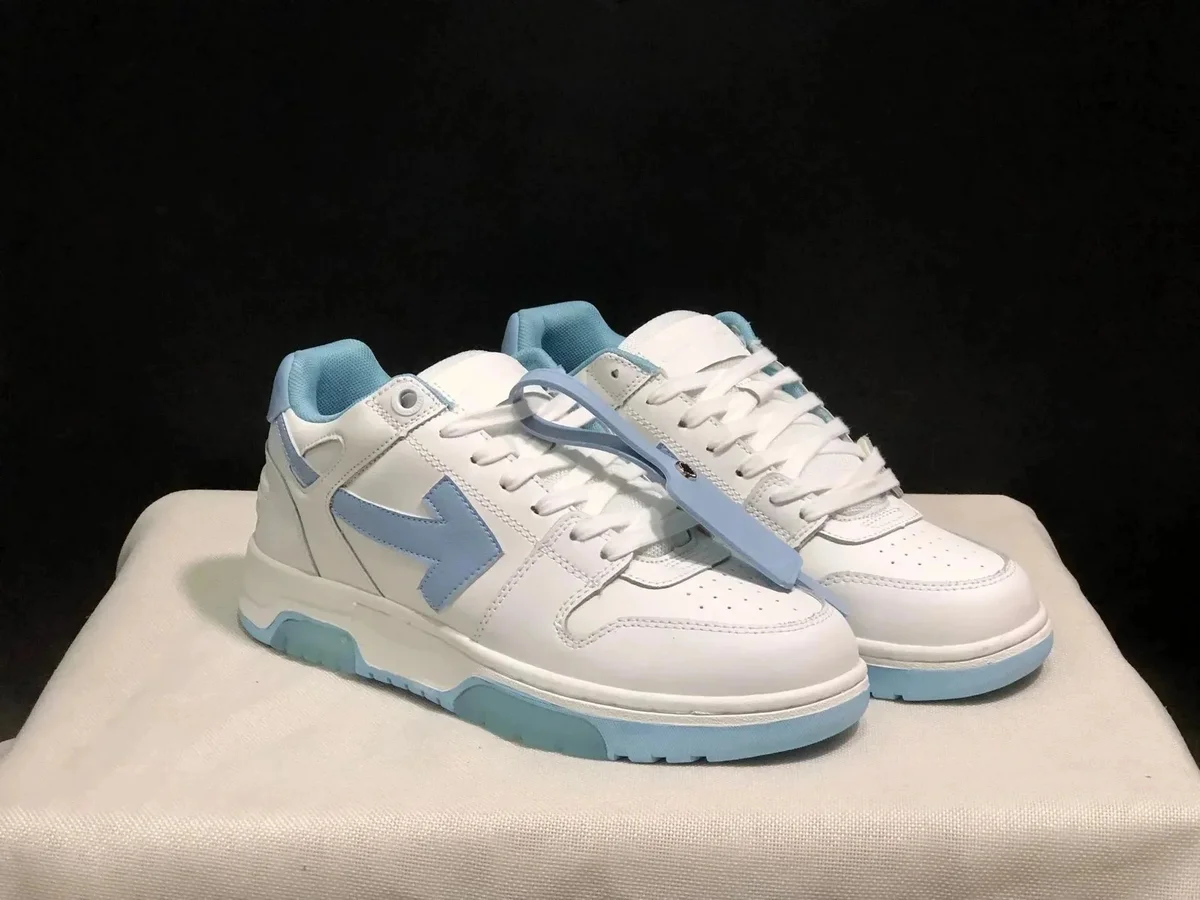 Off-White Off-White OW100 Court White/Light Blue Sneakers White - 1