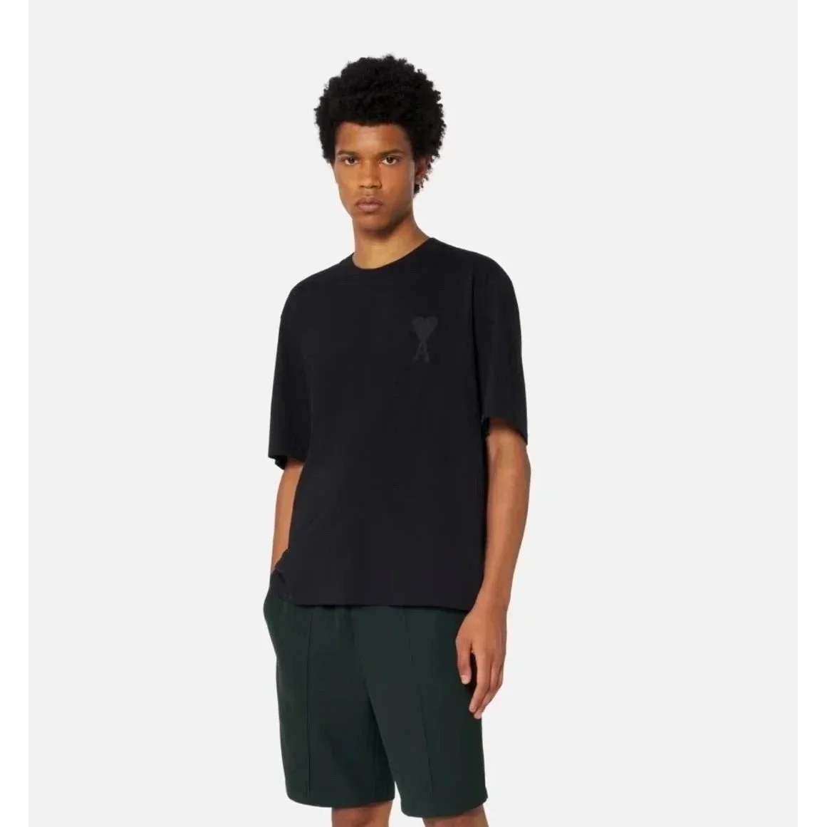 Ami Paris Ami Paris Ami de Coeur Black T-Shirt Black - 1