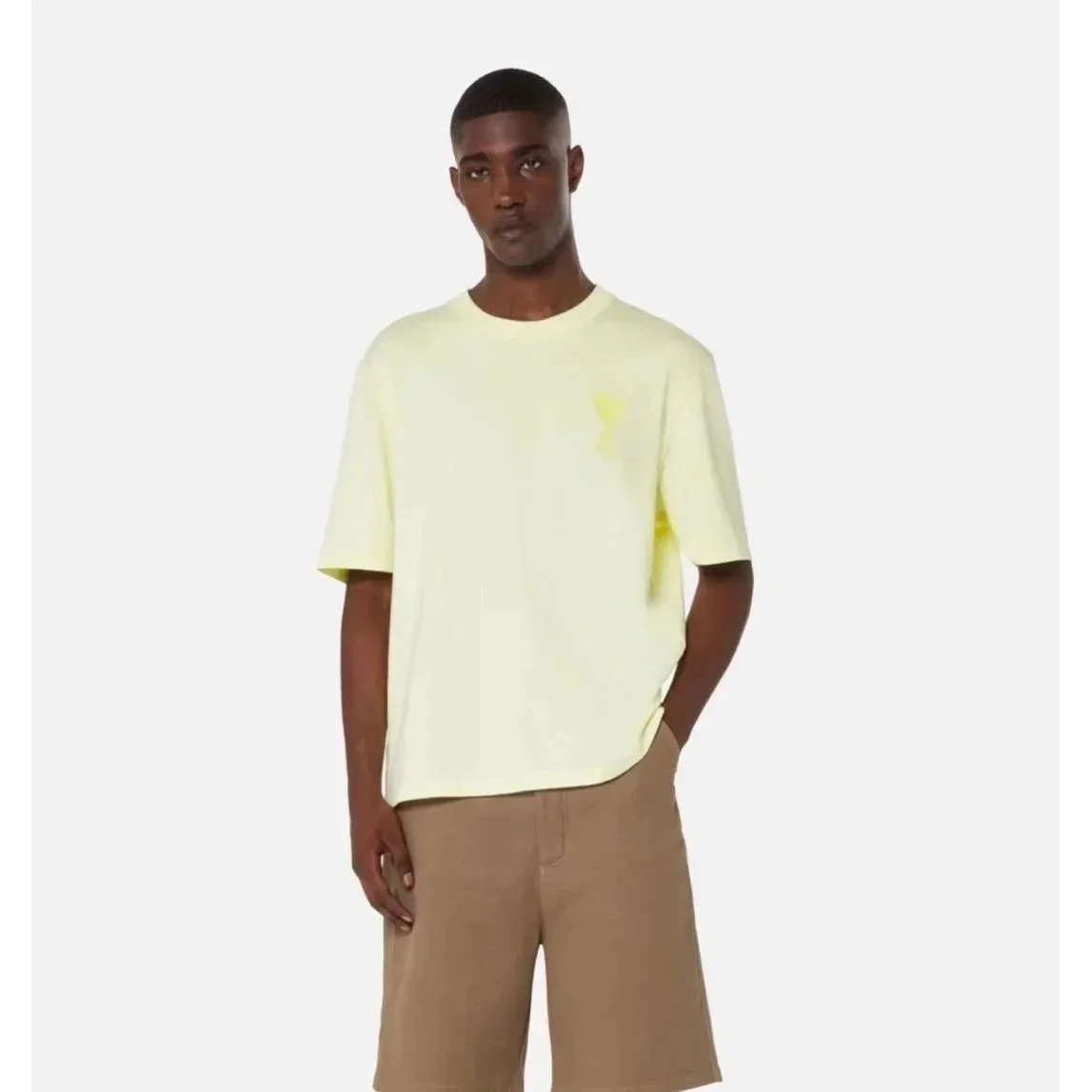 Ami Paris Ami Paris Ami de Coeur Light Yellow T-Shirt Yellow - 1