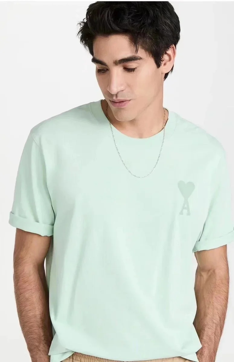 Ami Paris Ami Paris Ami de Coeur Mint Green T-Shirt Green - 1
