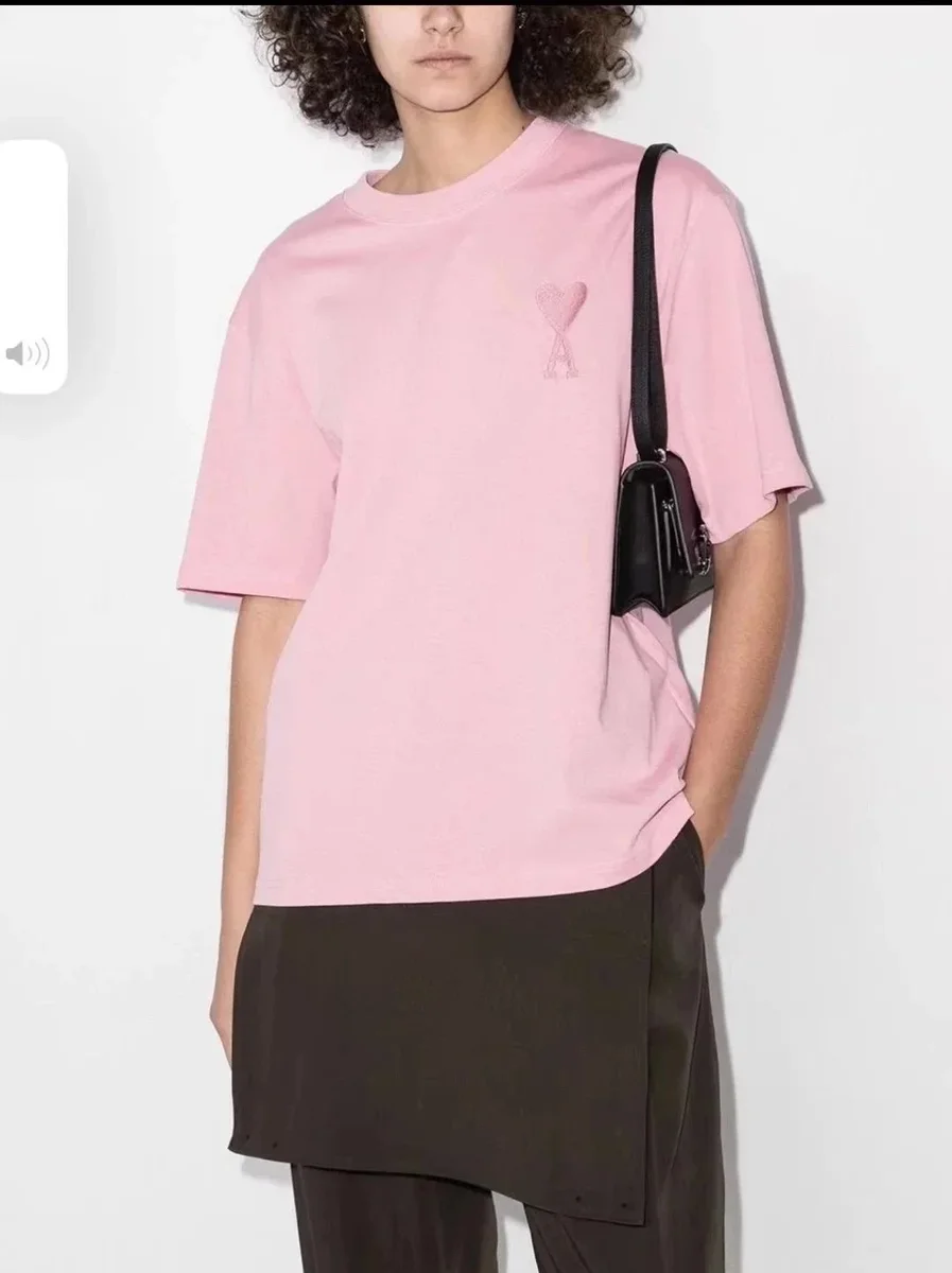 Ami Paris Ami Paris Ami de Coeur Pink T-Shirt Pink - 1