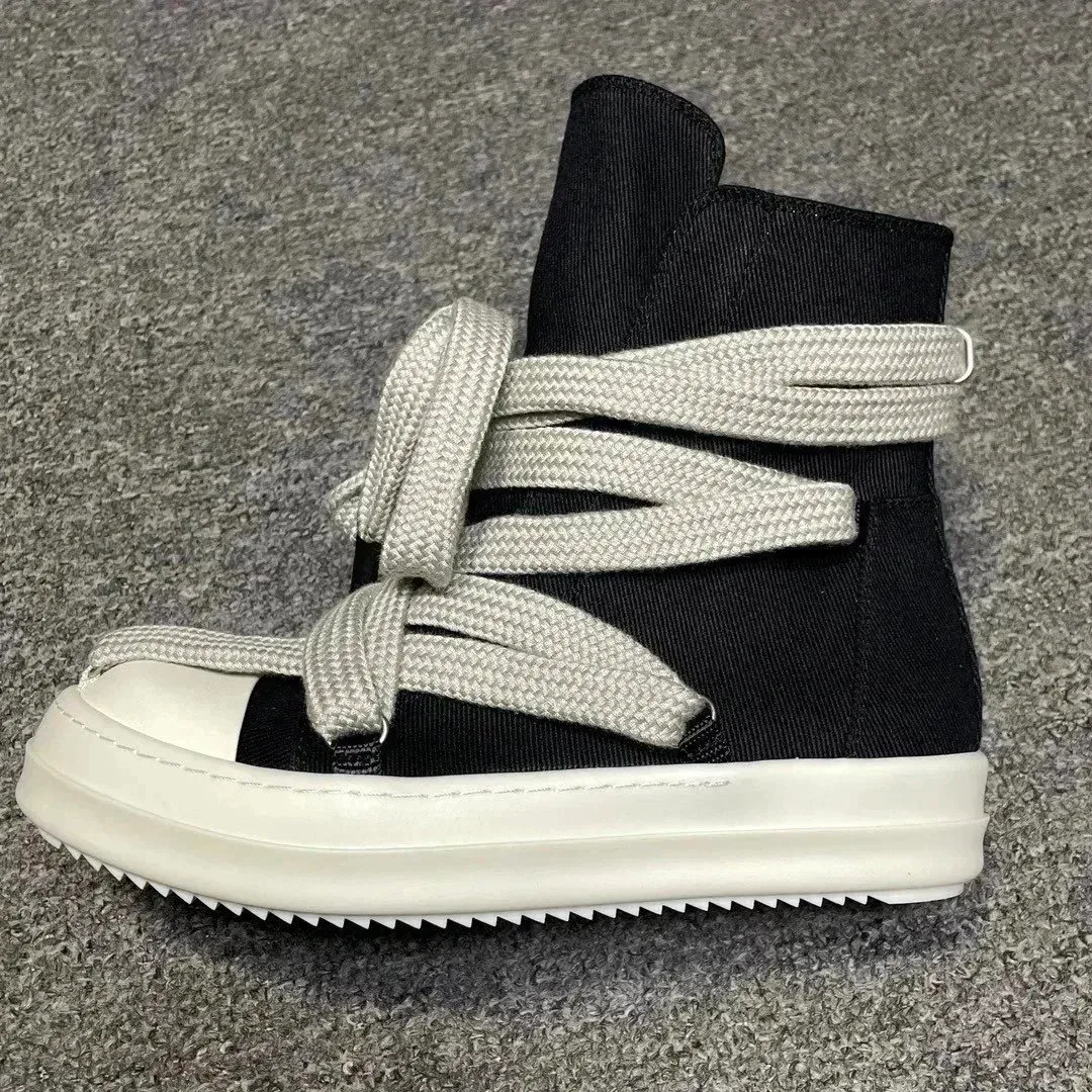 Rick Owens Rick Owens DRKSHDW Geobasket RO Black High Laces Sneakers Black