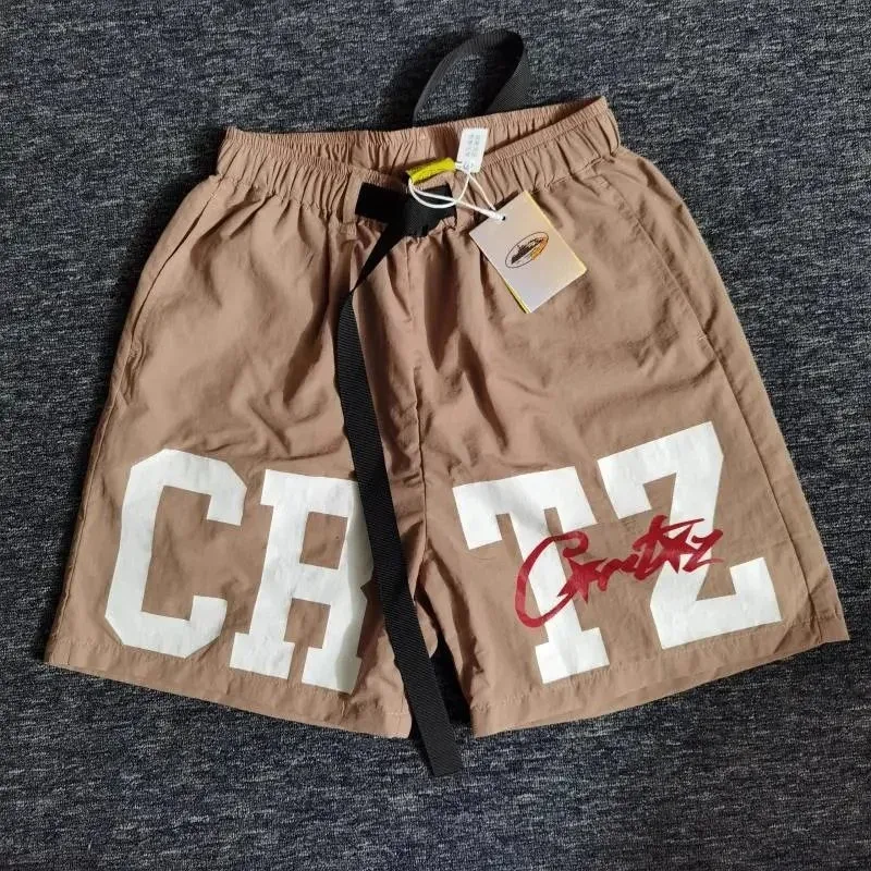 Corteiz Corteiz RTW Beige 'CBTZ' Print Shorts Beige - 1