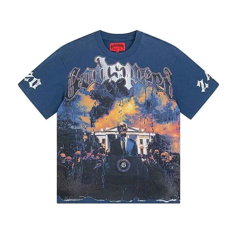 Godspeed Godspeed T-Shirt Blue Graphic Tee Blue - 1