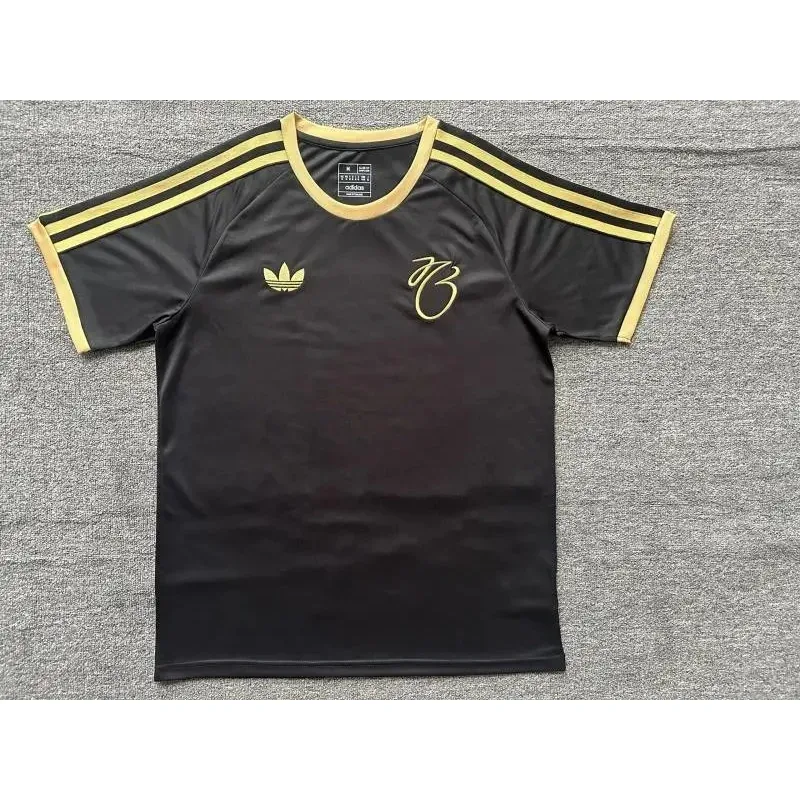 Adidas Adidas Three Stripes Black Gold T-Shirt Black - 1