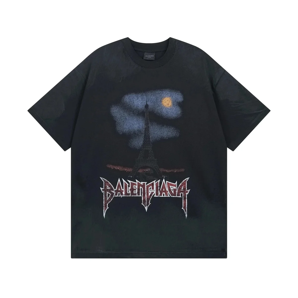 Balenciaga Balenciaga Eiffel Tower Print T-Shirt Black Black - 1