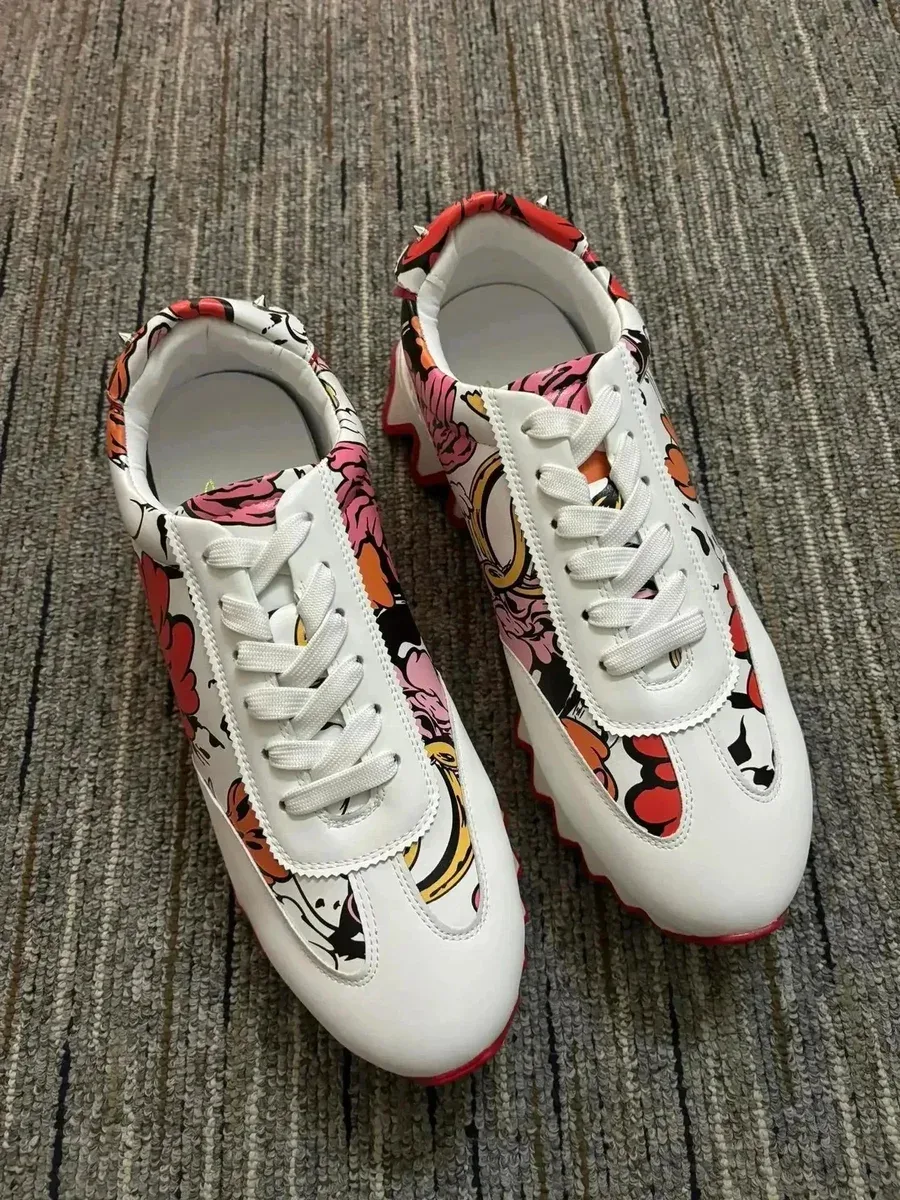 Christian Louboutin Christian Louboutin Runners Floral Print Sneakers White - 1
