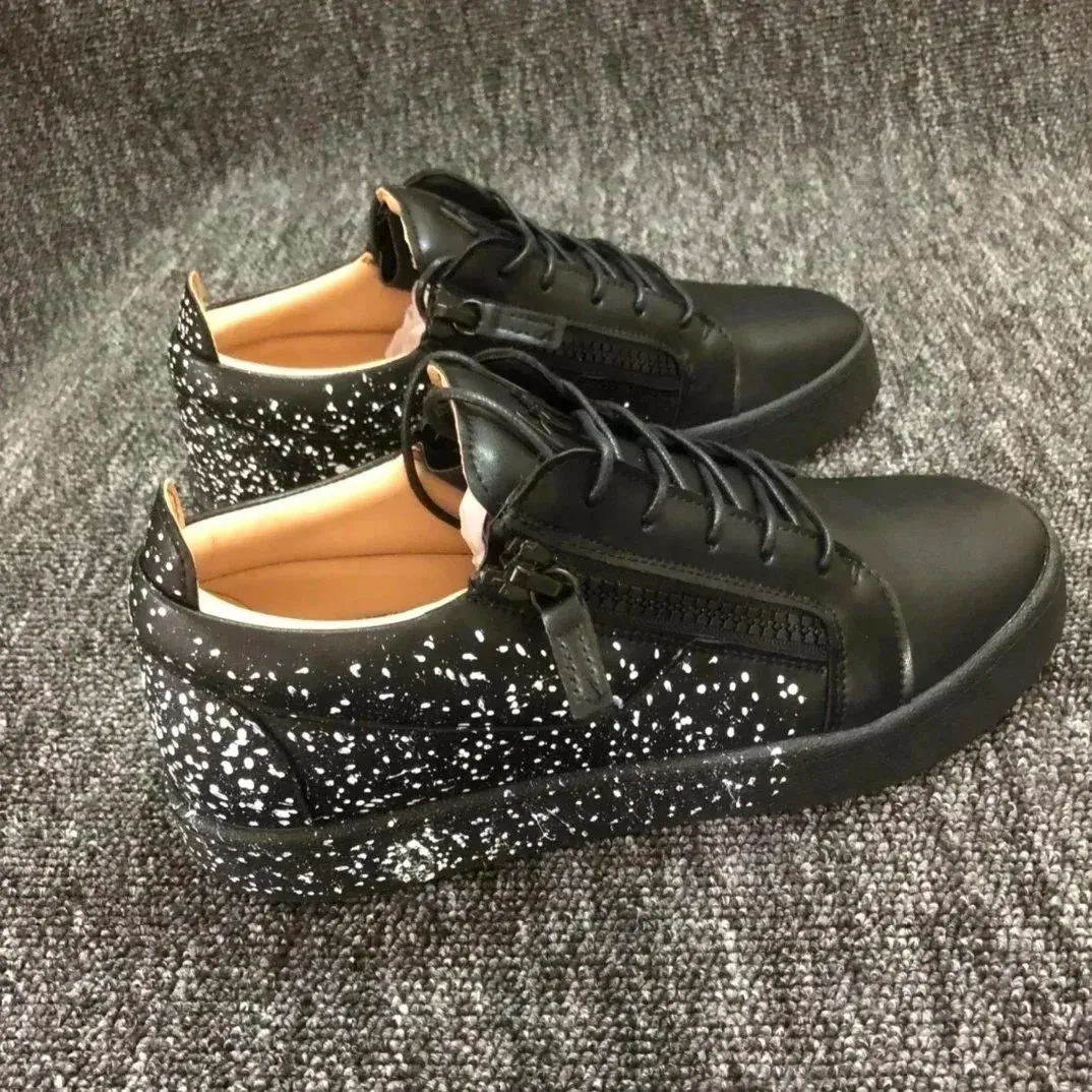 Armani Giorgio Armani Giorgio Black White Speckle Sneakers Black - 1