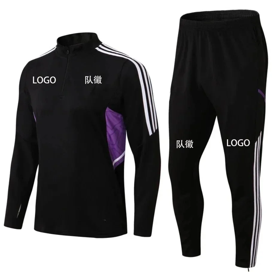 Adidas Adidas Trefoil Black Purple Tracksuit Set Black - 1