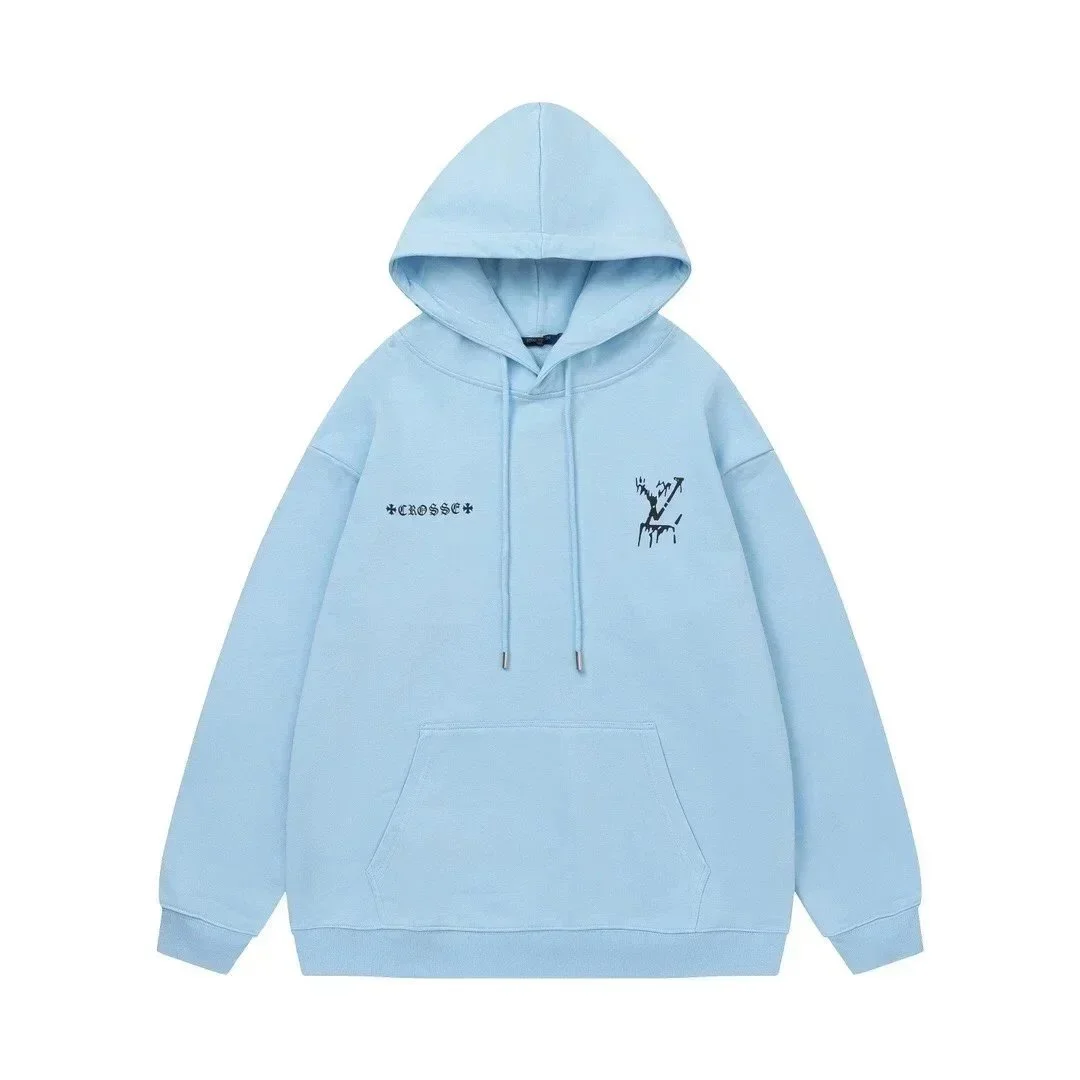 Other Light Blue ACROSSE Hoodie with Graphic Print Blue - 1
