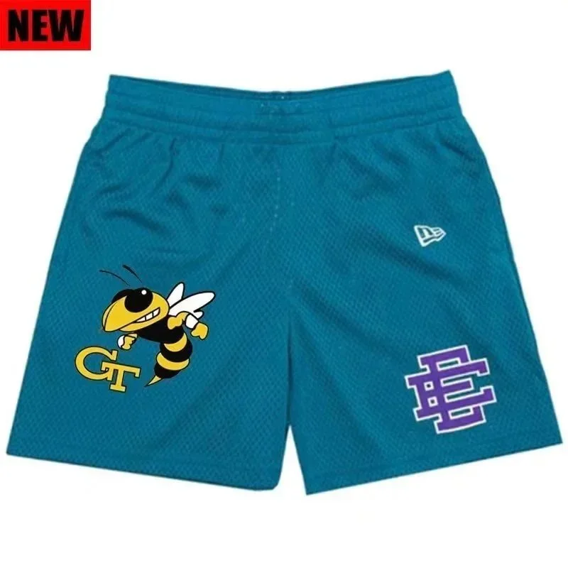 New Era New Era Georgia Tech Shorts Blue Mesh Sporty Blue - 1