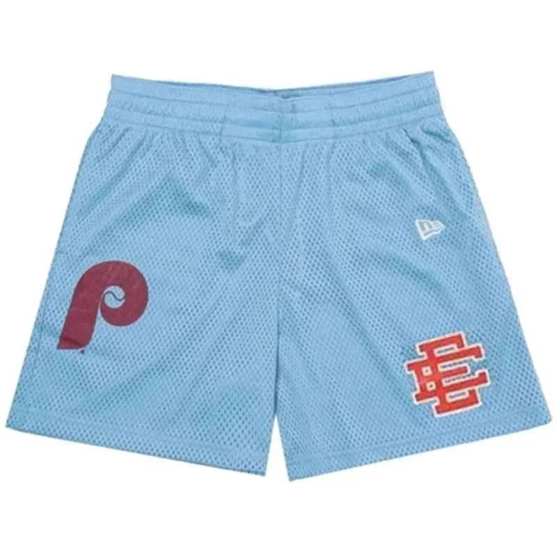 New Era New Era Philadelphia Phillies Mesh Shorts Light Blue Blue - 1