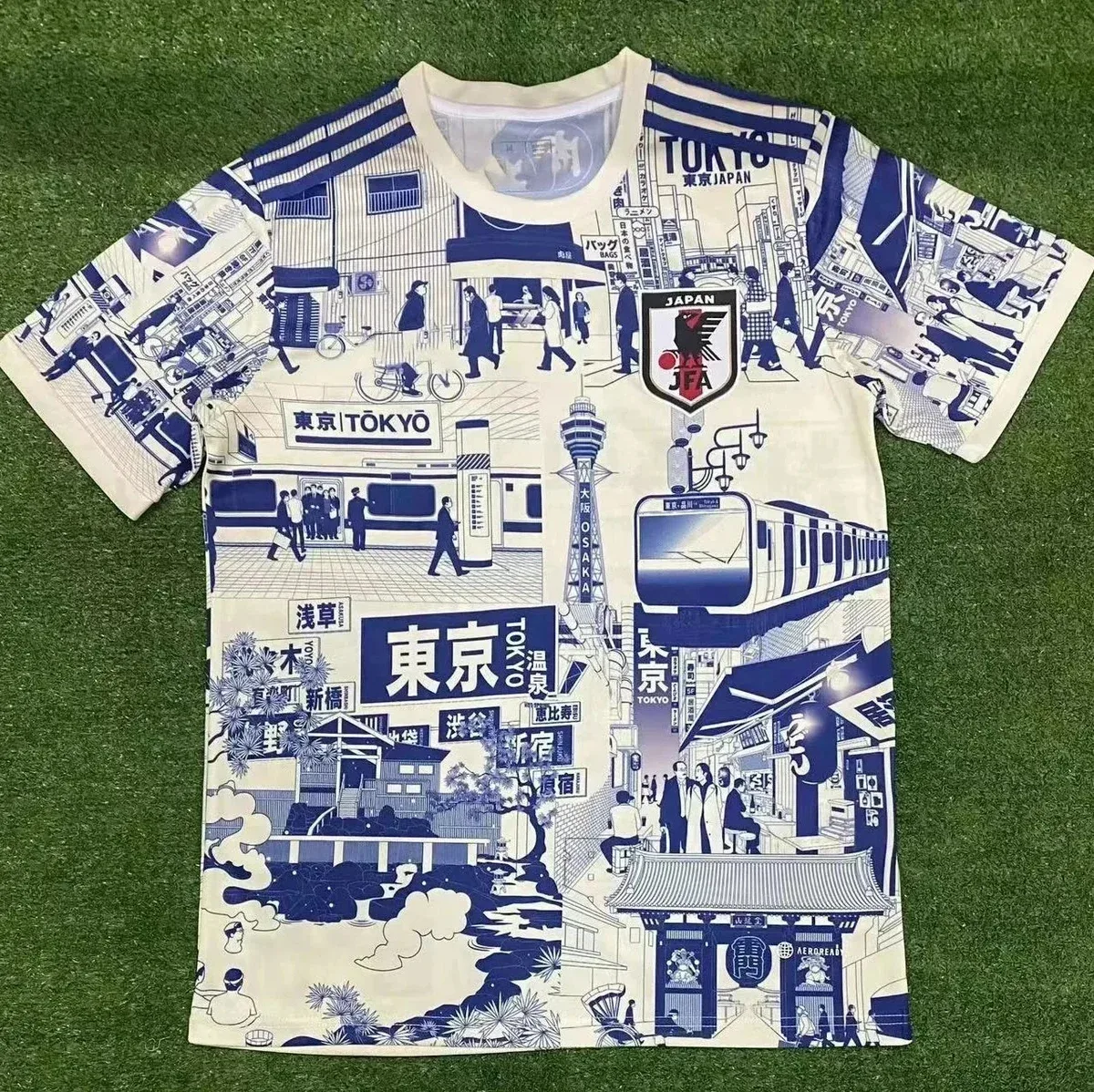 Other Japan Tokyo Blue T-Shirt with Cityscape Print Blue - 1