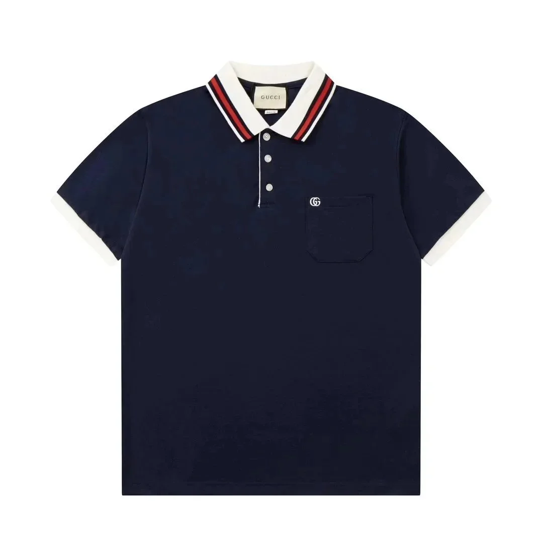 Gucci Gucci Polo Shirt Navy GG Logo T-Shirt Navy - 1