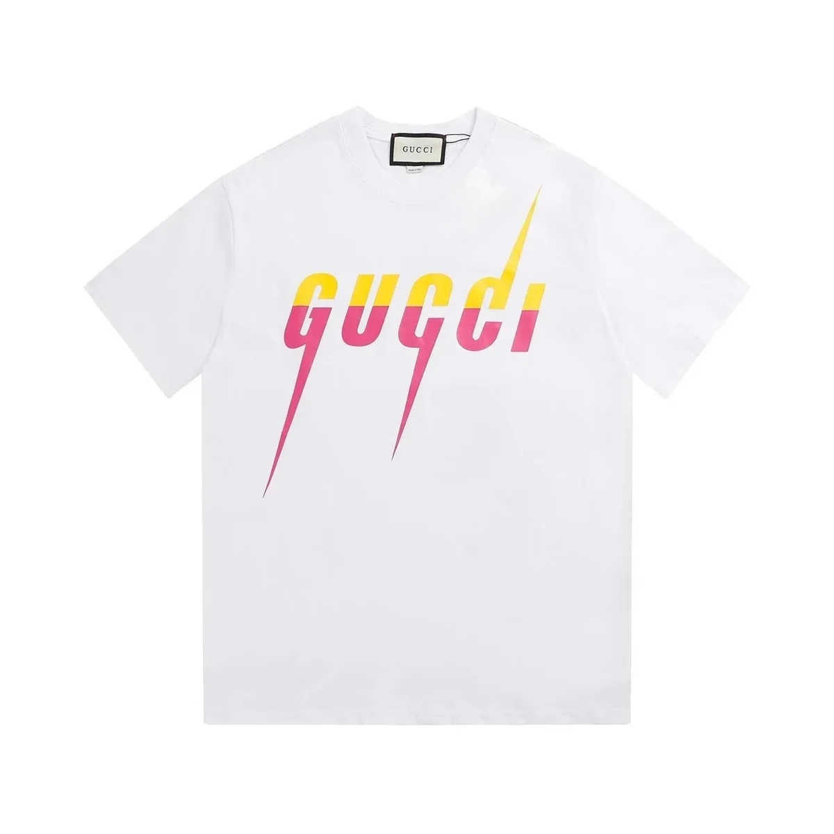 Gucci Gucci White 'Gucci' Logo T-Shirt White - 1