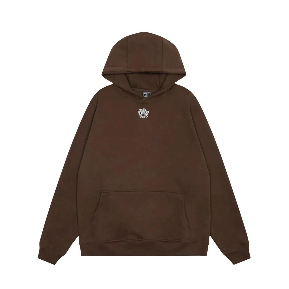 Other Unisex Brown Hoodie with Embroidered Logo Brown - 1