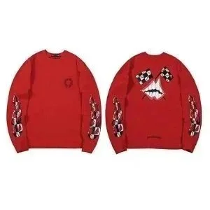Red Flame Lips Long Sleeve T-Shirt