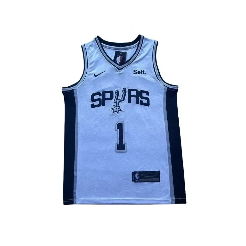 Nike Nike San Antonio Spurs #1 Jersey White White - 1