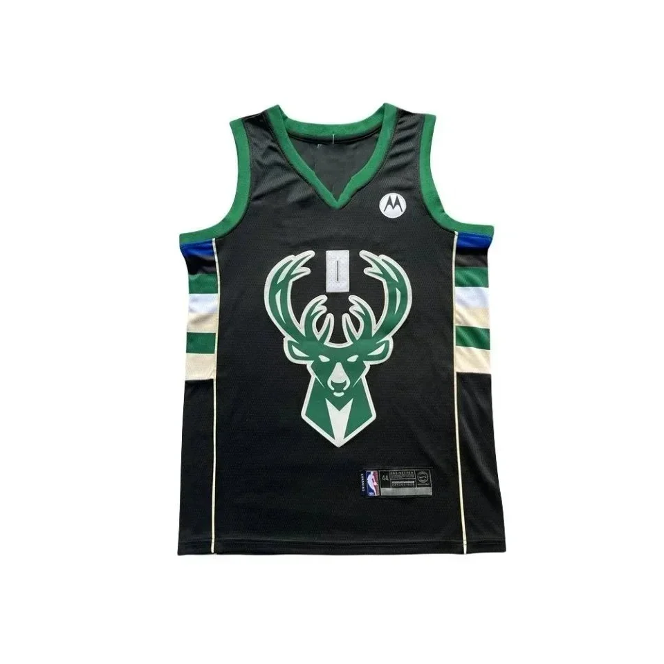 Other Milwaukee Bucks Black Jersey Basketball Top Black - 1