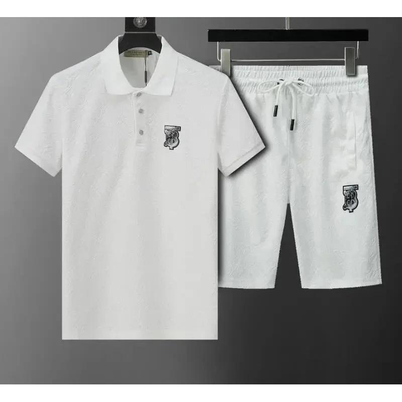 Burberry Burberry TB Monogram Polo & Shorts Set White Co-ord Set White - 1