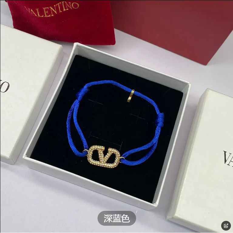 Valentino Valentino V Logo Blue Bracelet Jewelry Blue - 1