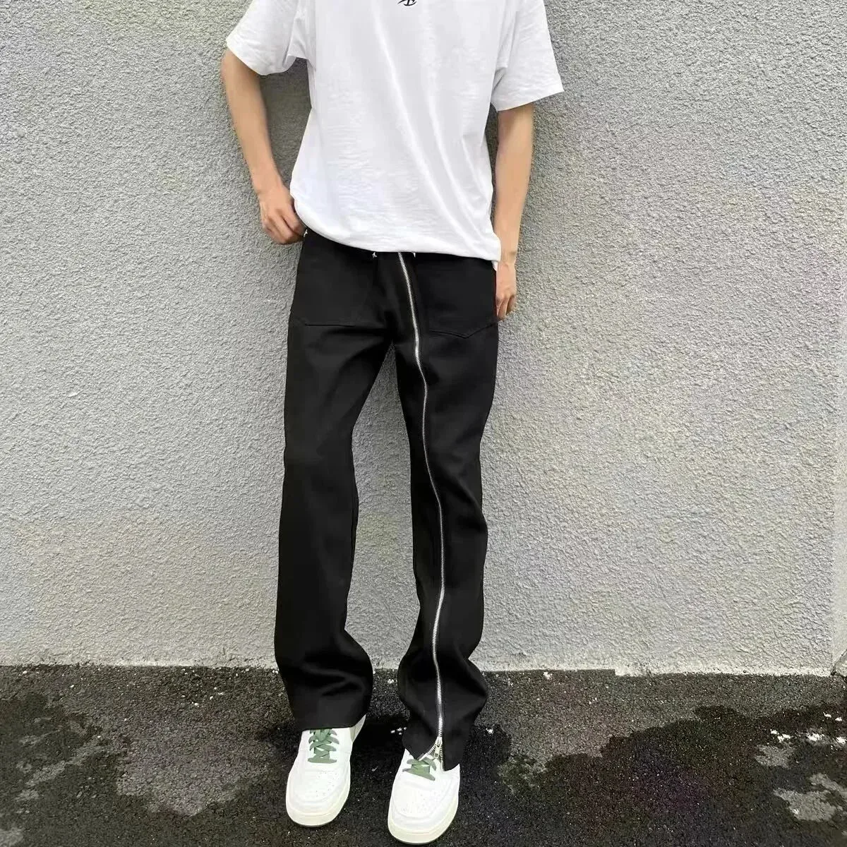 Other B98 Black Zipper Detail Trousers Black - 1