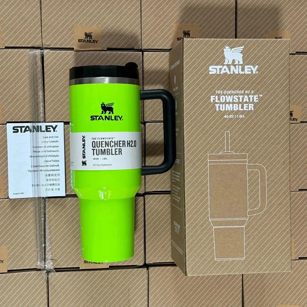 Stanley Stanley Quencher H2.0 Flowstate Tumbler Fluorescent Green Green - 1