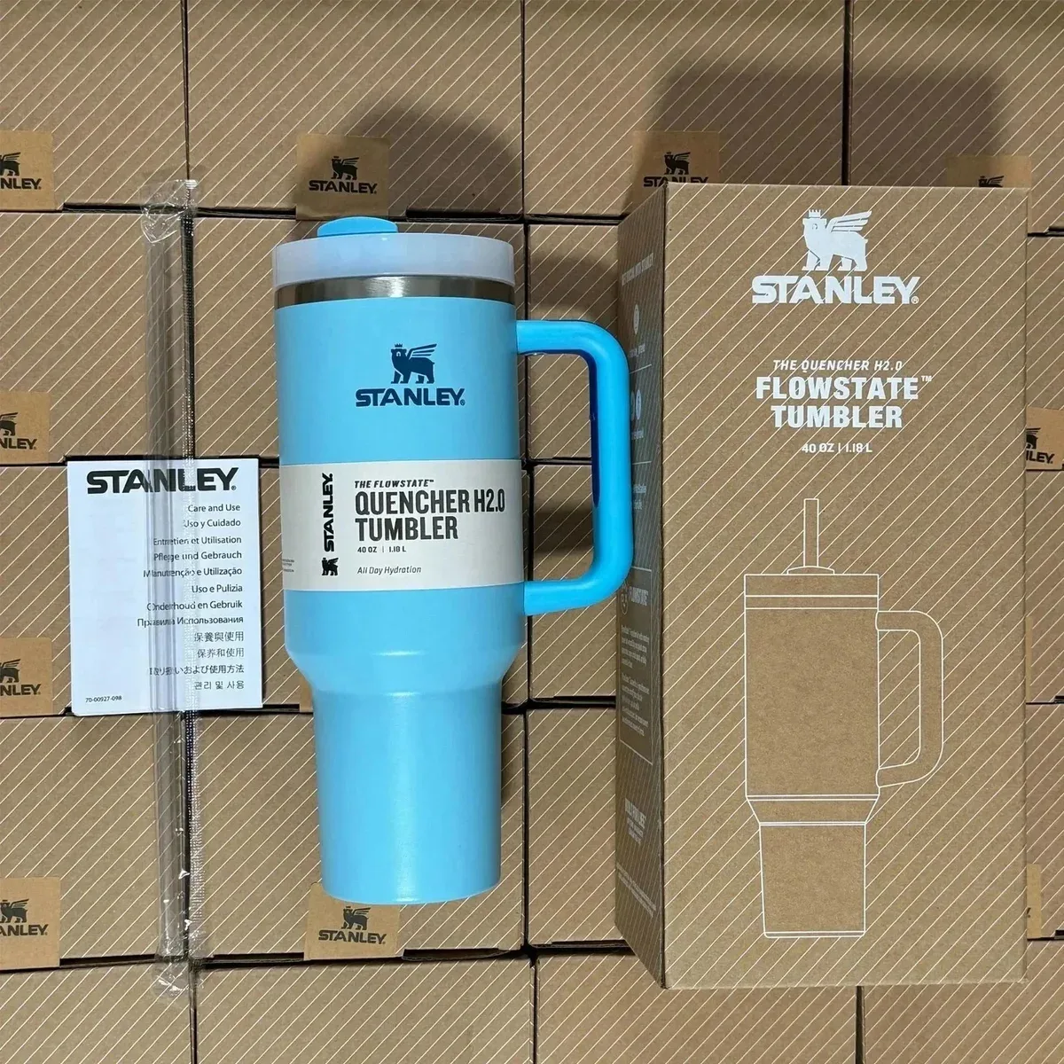 Stanley Stanley Quencher H2.0 Flowstate Tumbler Pool Blue Travel Mug Blue - 1