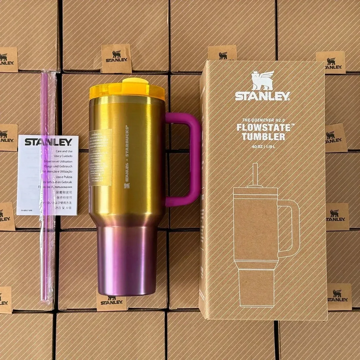 Stanley Stanley x Starbucks Quencher H2.0 Flowstate Tumbler Gold Purple Gold