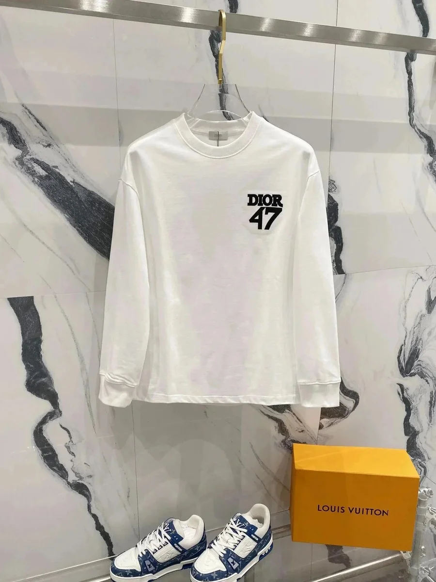 Dior Dior White Dior 47 Long Sleeve T-Shirt White - 1