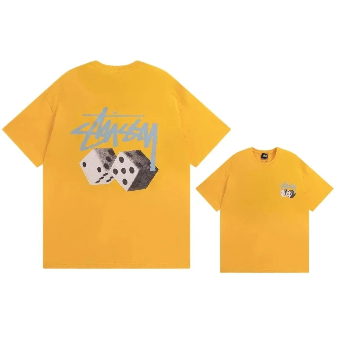 Stussy Stussy Dice Print Oversized T-Shirt Yellow Yellow - 1