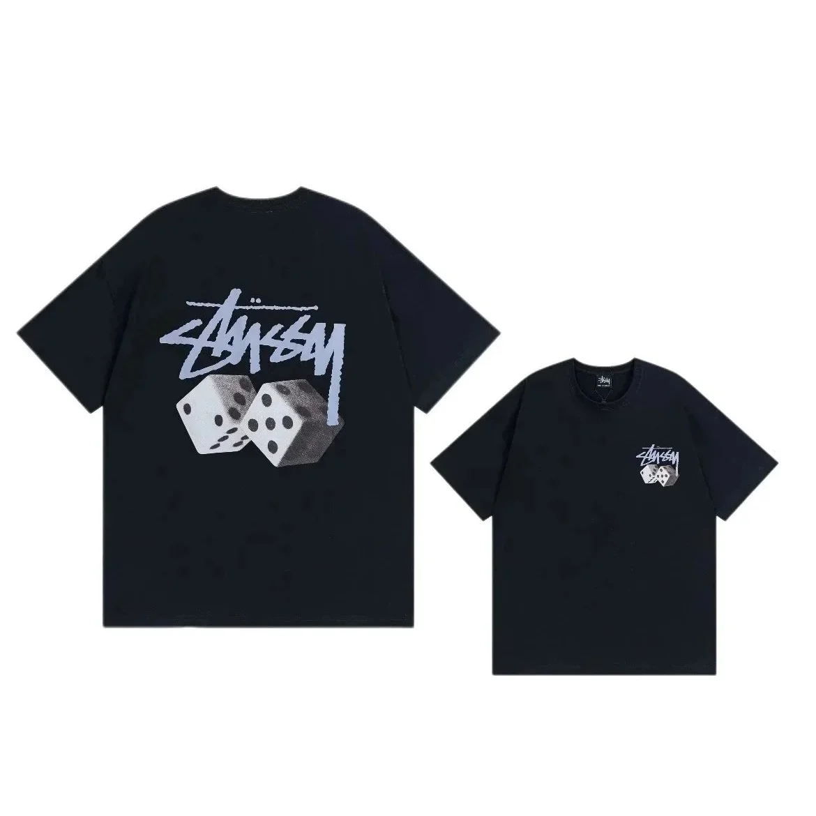 Stussy Stussy Dice Print Oversized T-Shirt Black Black - 1
