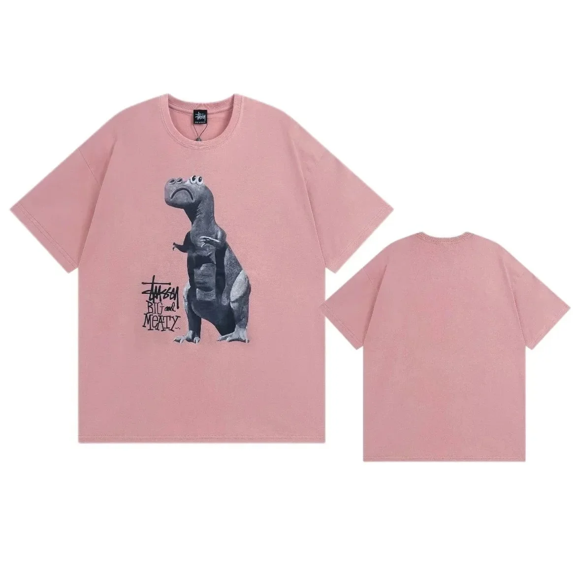 Stussy Stussy Big and Meaty Pink T-Shirt Pink - 1