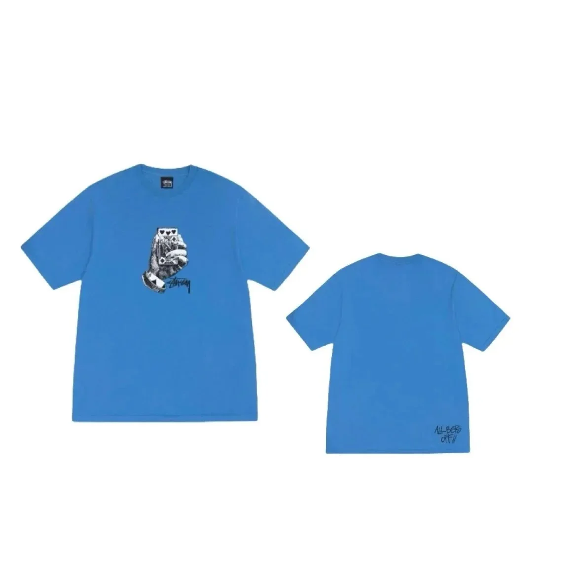 Stussy Stussy Card Hand Blue T-Shirt Blue - 1