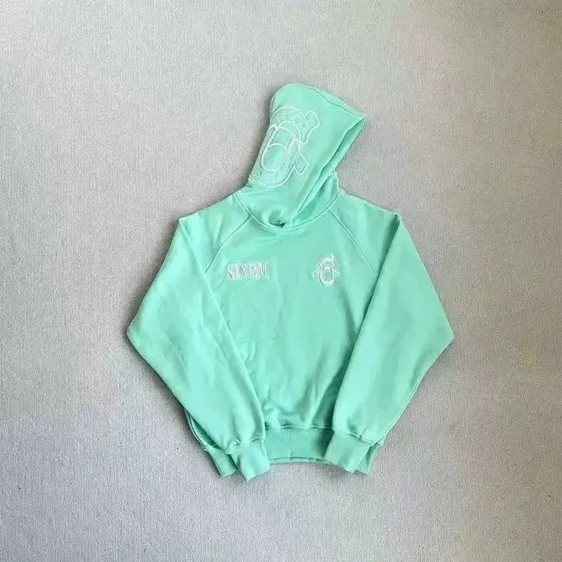 Other Mint Green Hoodie with Embroidered Logo Green - 1