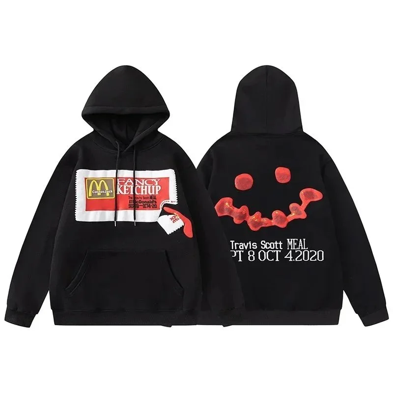 Other Black 'Fancy Ketchup' Hoodie Unisex Black - 1
