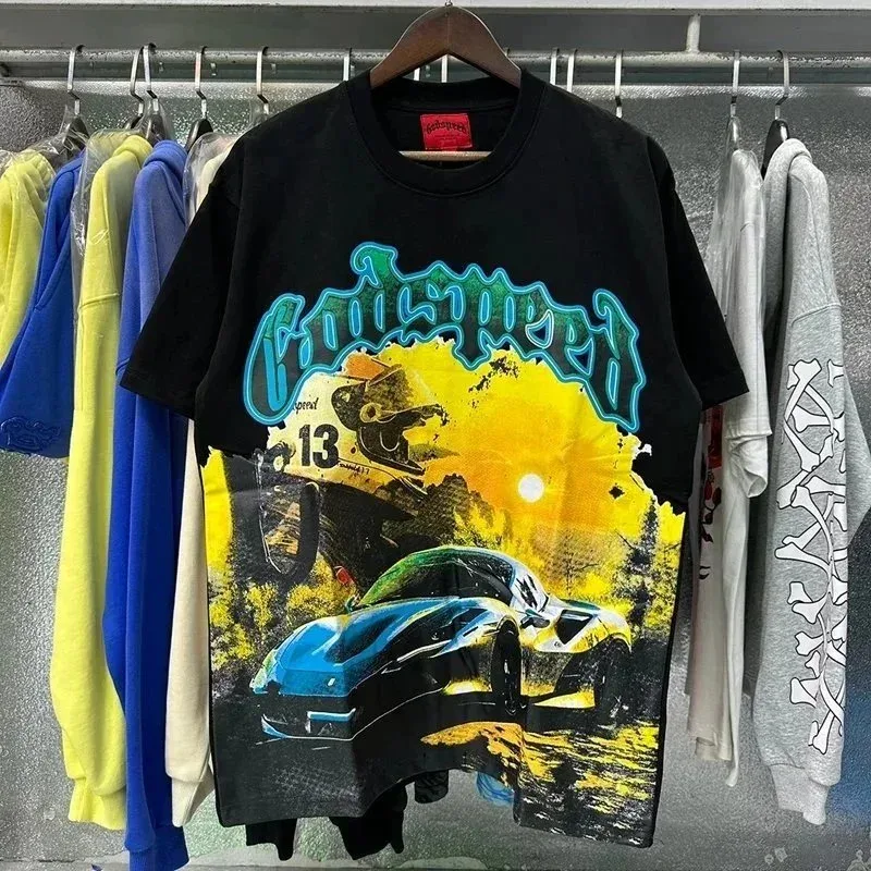 Godspeed Godspeed 7011 Black T-Shirt with Car Graphic Black - 1