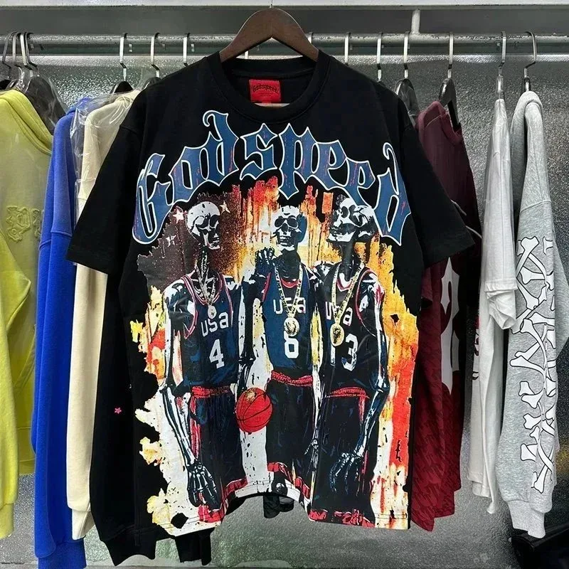 Godspeed Godspeed Triple Black Basketball Print T-Shirt Black - 1