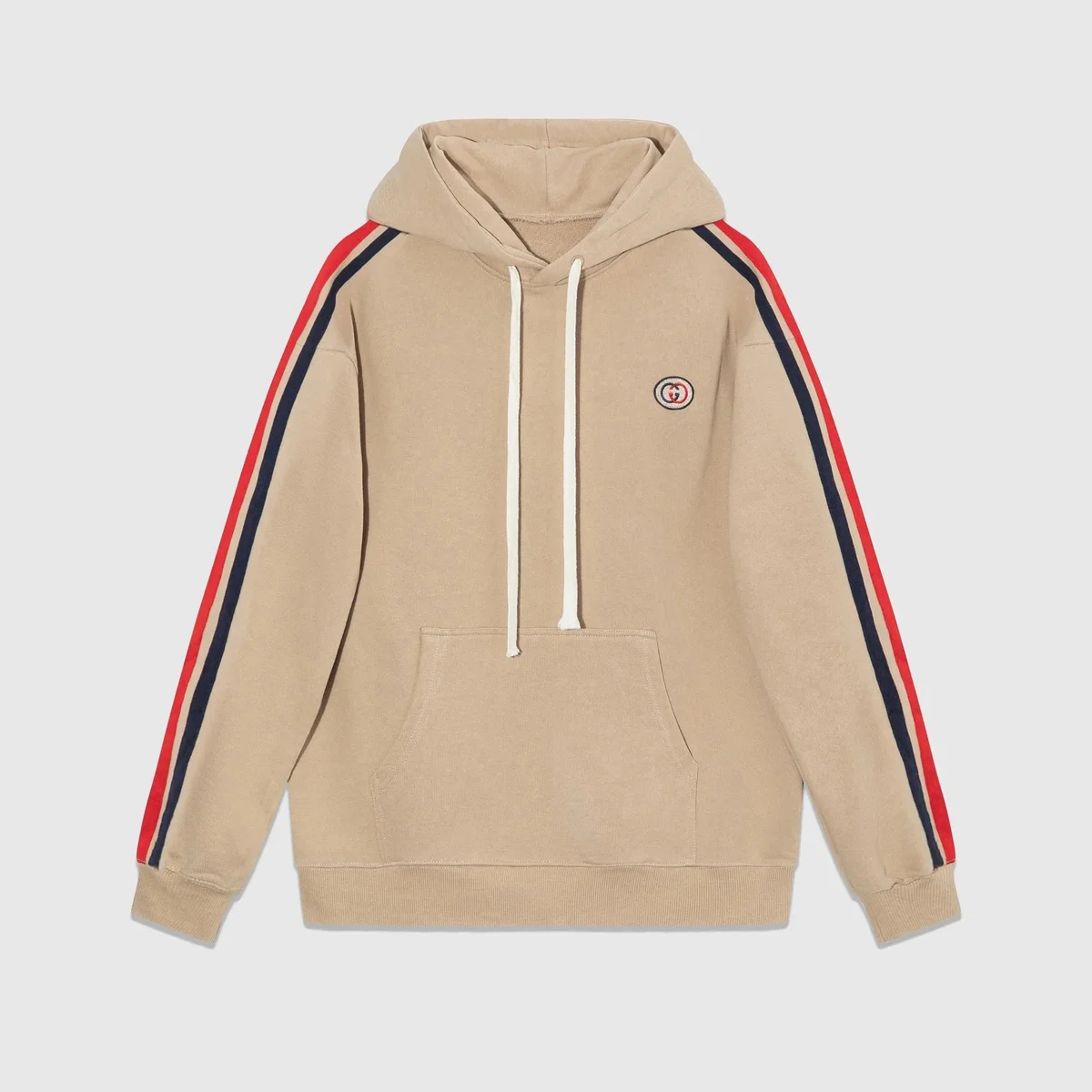 Gucci Gucci GG Marmont Beige Hoodie with Stripes Beige - 1