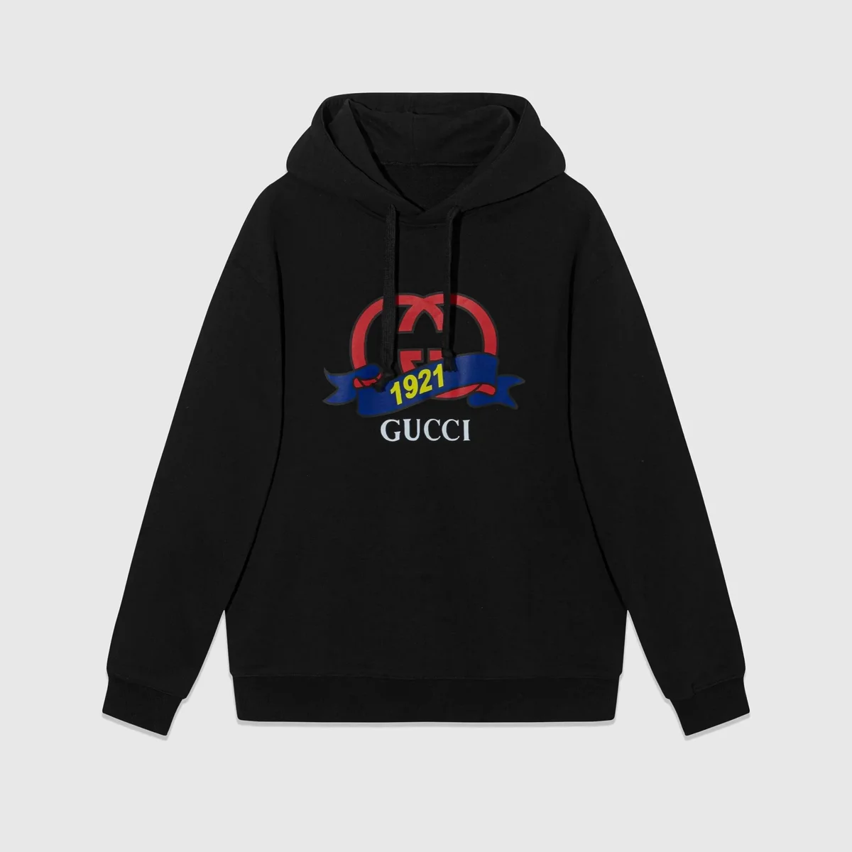 Gucci Gucci GG Logo Hoodie Black Cotton Black - 1