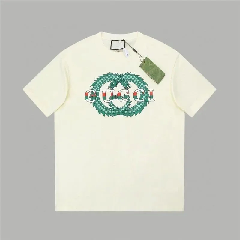 Gucci Gucci Dragon Print T-Shirt Sail Cream Cream - 1