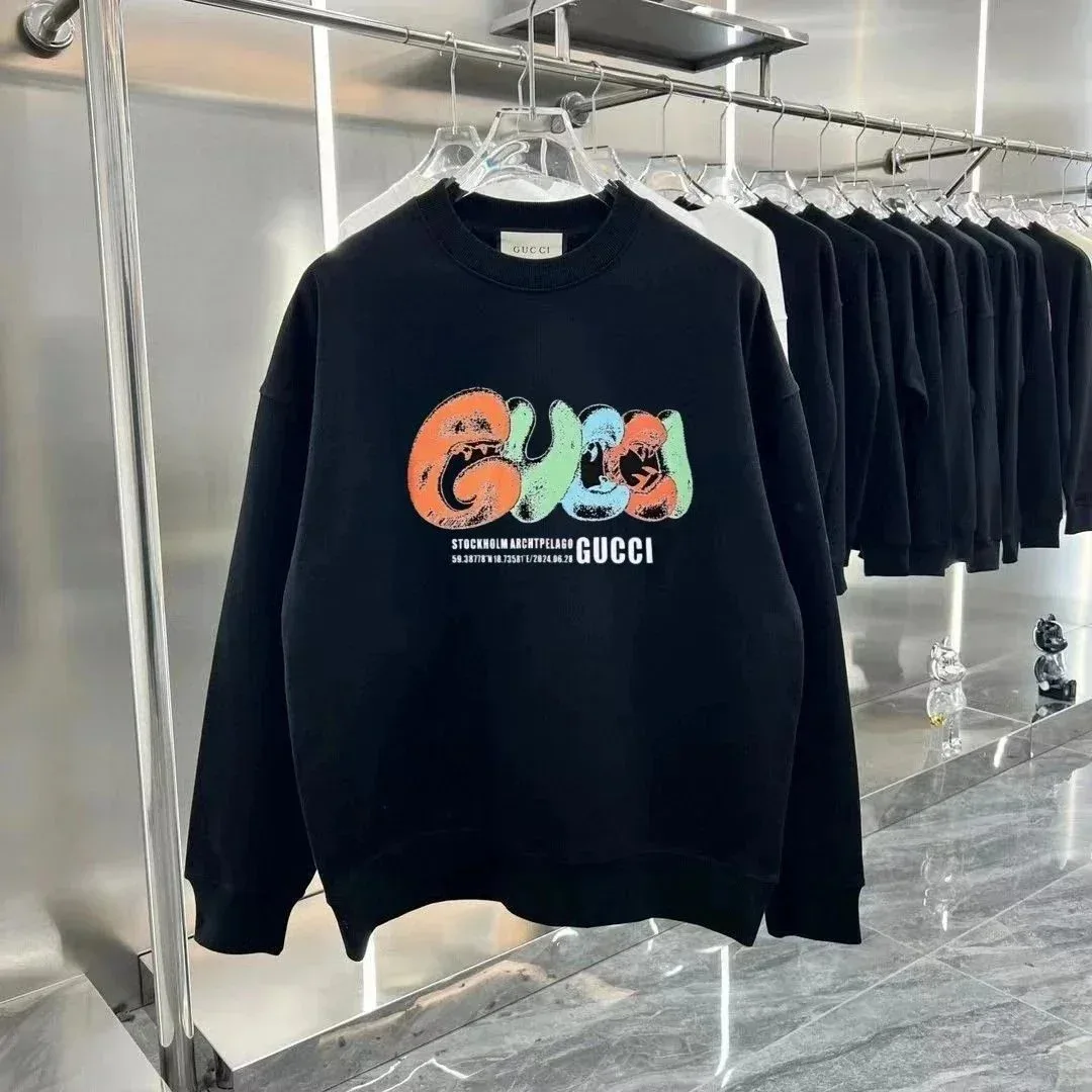 Gucci Gucci Colorful Logo Black Sweatshirt Black - 1