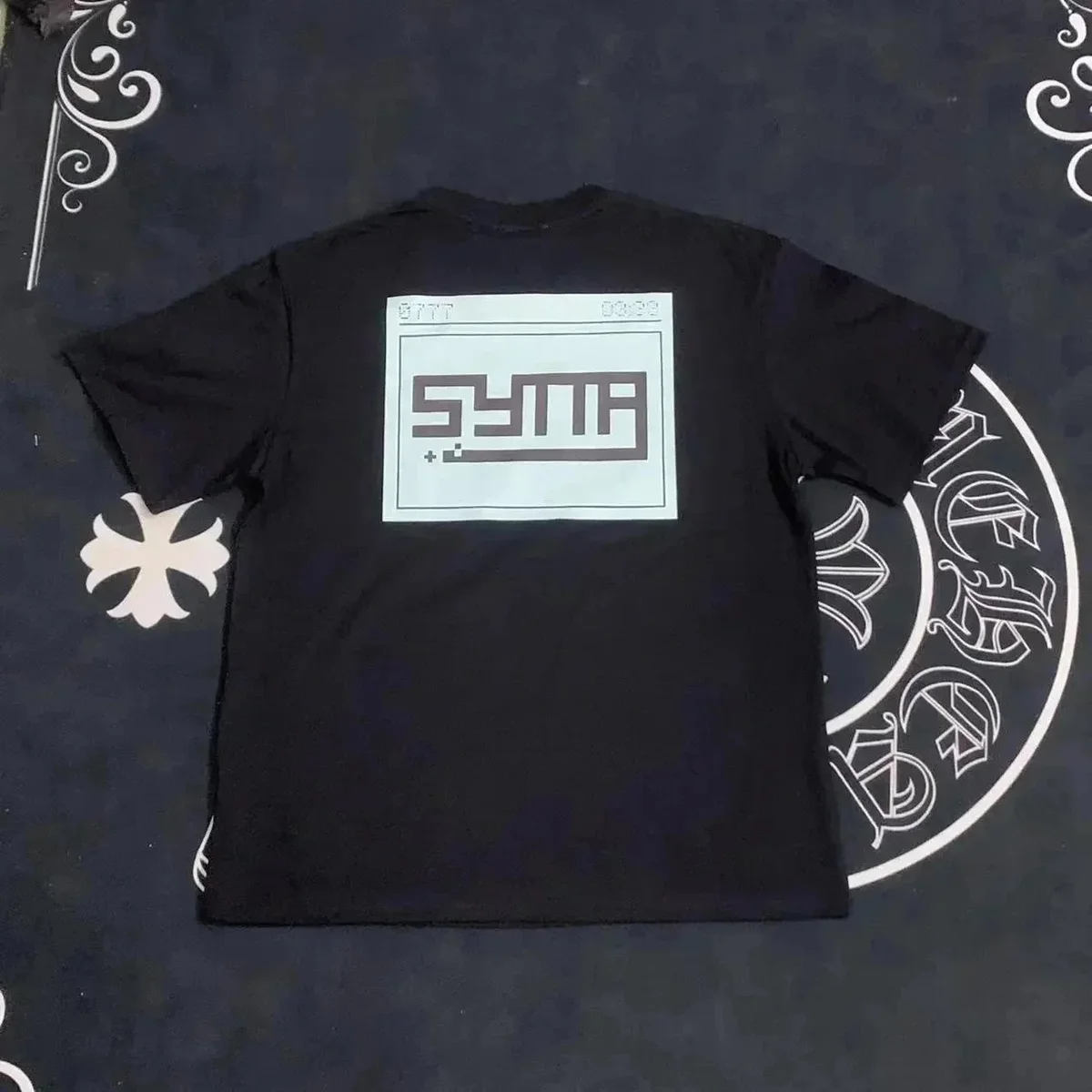 Other Black SYMA T-Shirt with Box Logo Print Black - 1