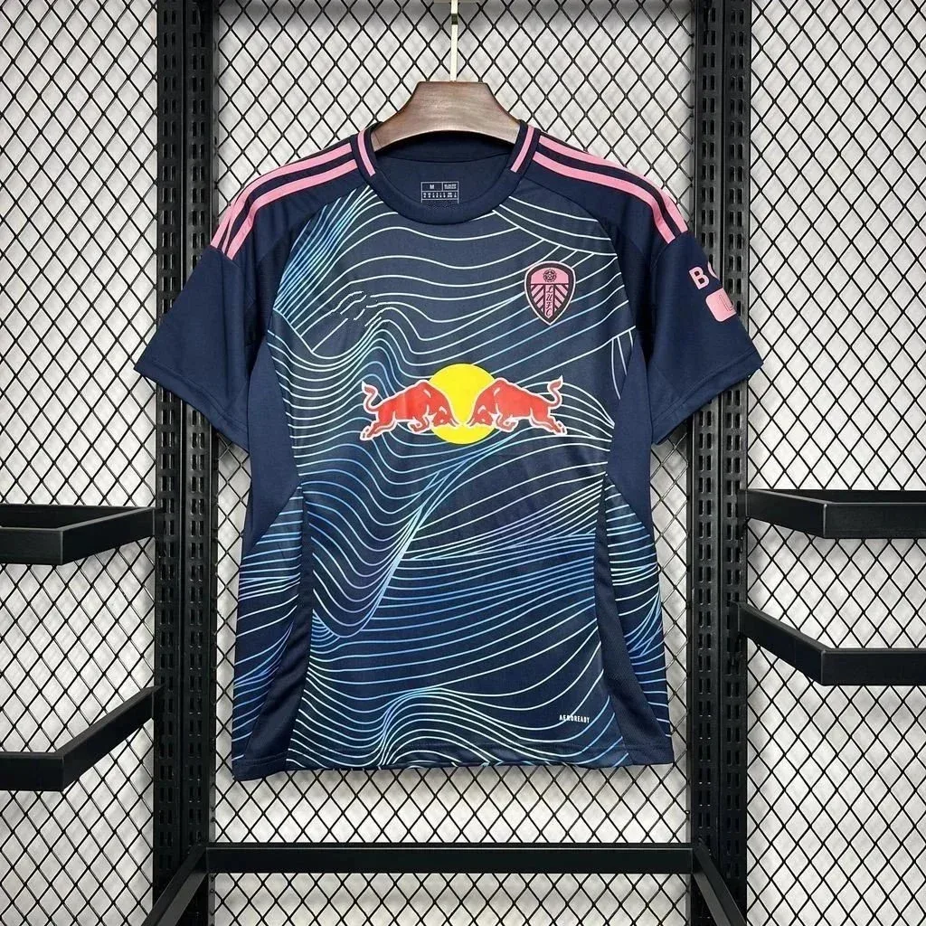 Adidas Adidas Leeds United Away Jersey Navy/Pink T-Shirt Navy - 1