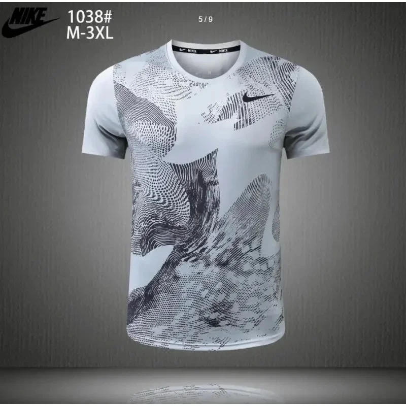 Nike Nike Abstract Print T-Shirt White/Black Men's White - 1