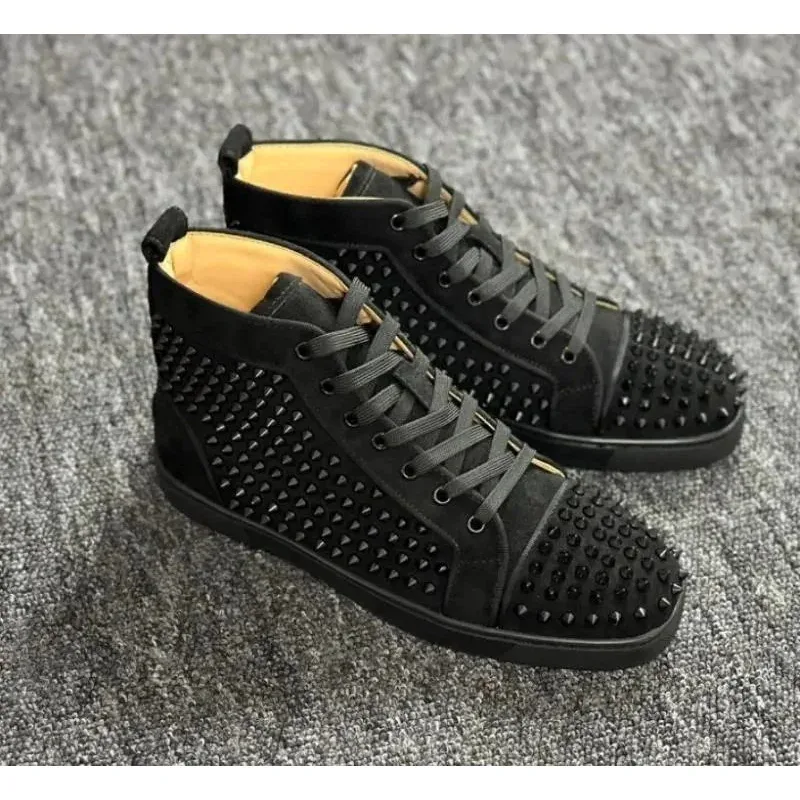 Christian Louboutin Christian Louboutin Louis Black Spike Sneakers Black - 1