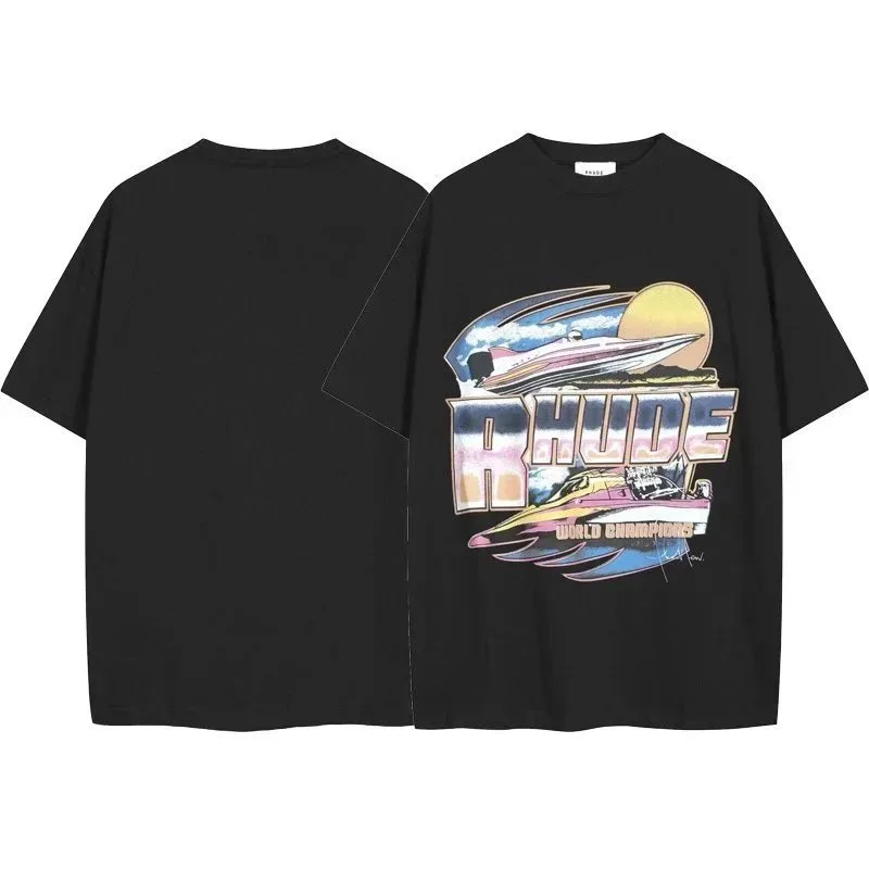 Rhude Rhude World Champions Black T-Shirt Black - 1