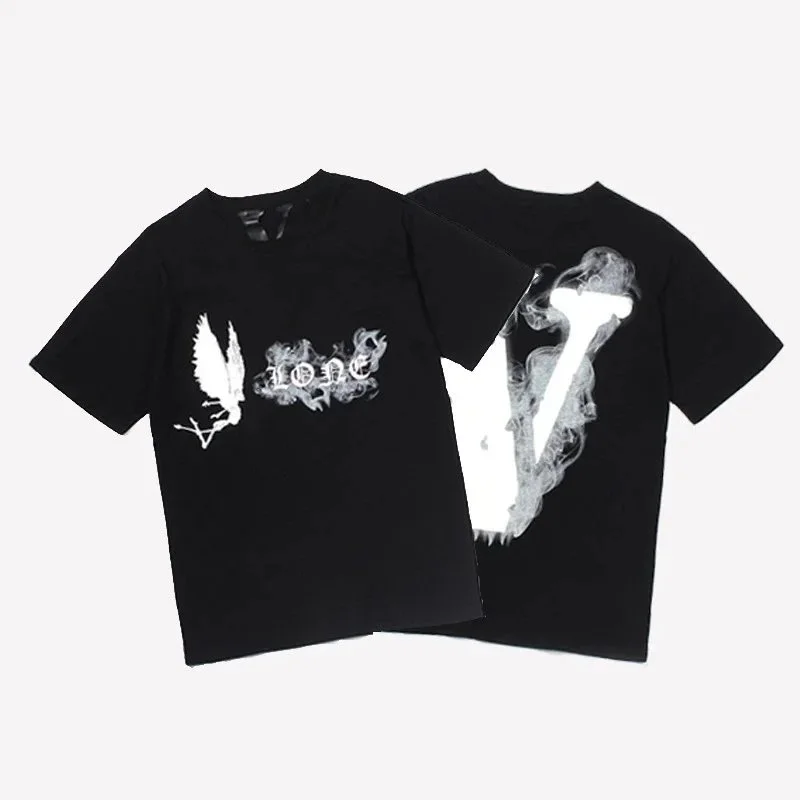 Other Unisex Black 'Lone' T-Shirt with Smoke Print Black - 1
