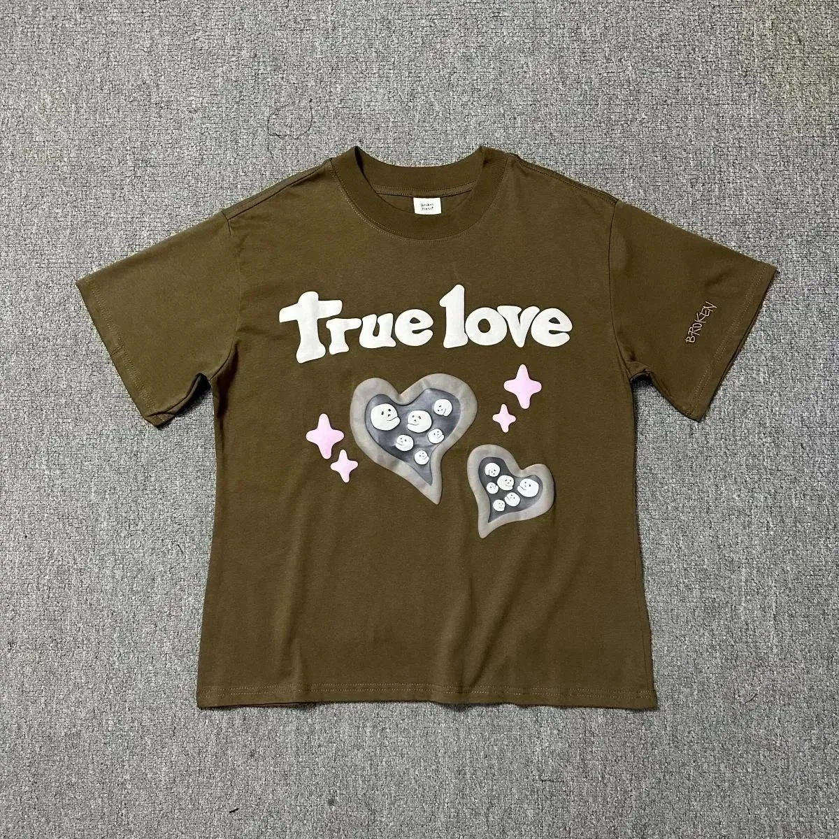 Other True Love Olive Green Graphic T-Shirt Brown - 1