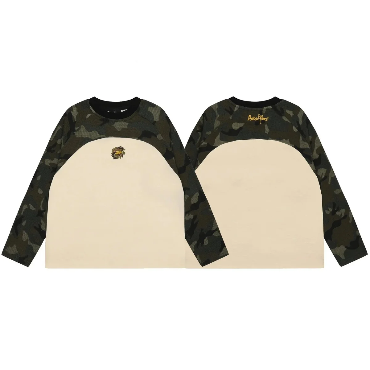 Other Unisex Camo & Beige Long Sleeve T-Shirt BP-T135 Beige - 1